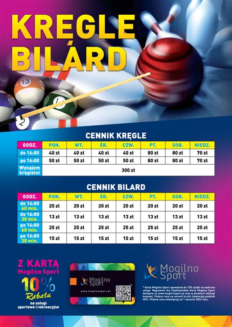 Cennik Kręgle Bilard 